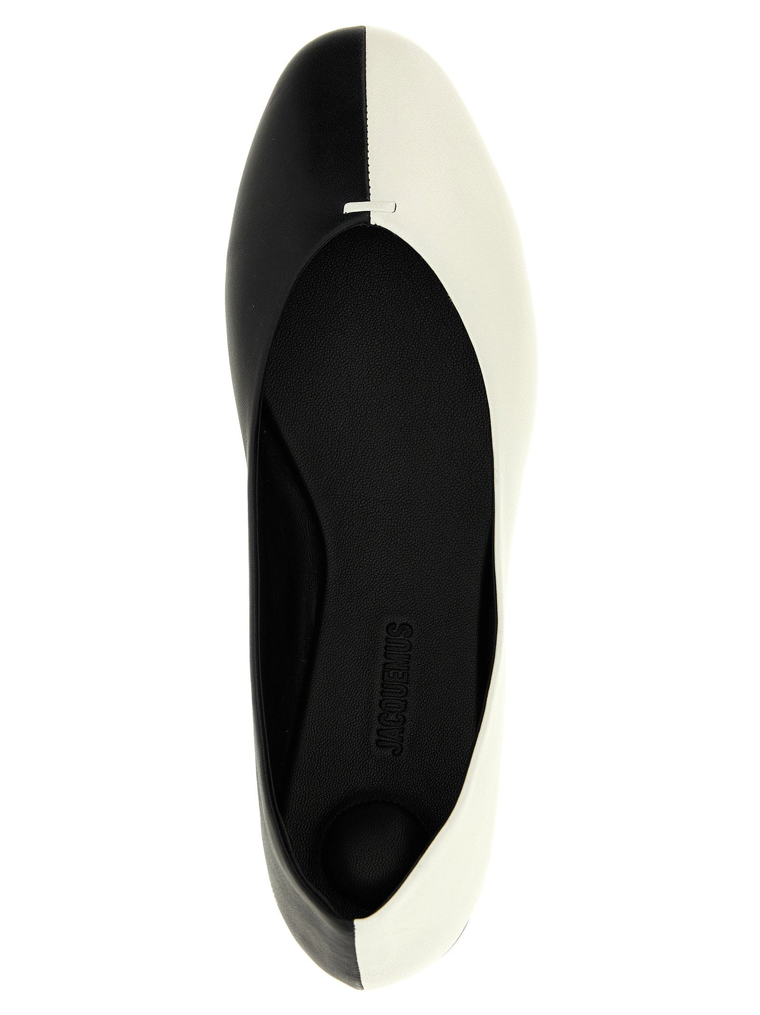 Jacquemus Les Ballerines Ovalo Ballet Flats White/black