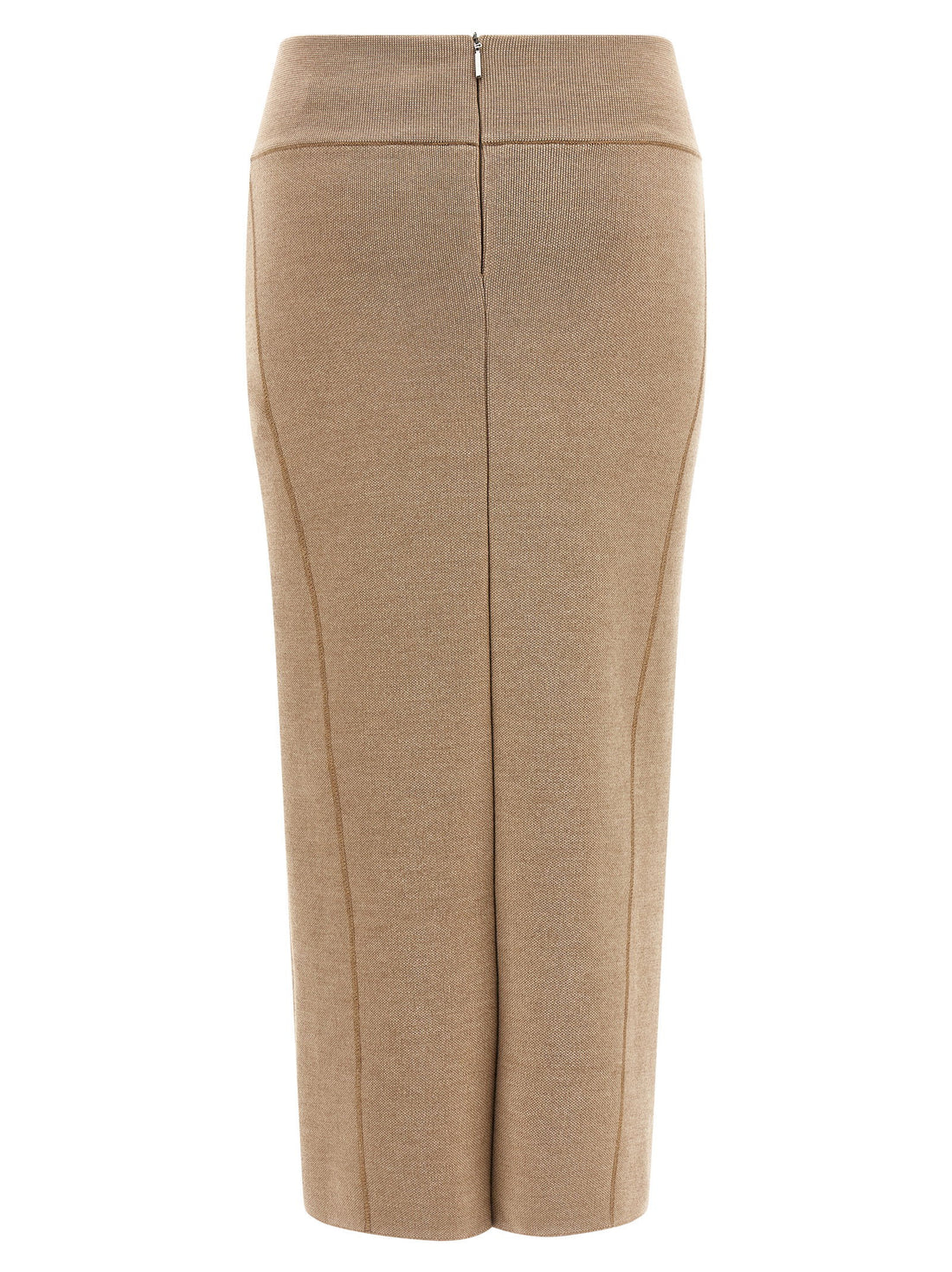Jacquemus La Jupe Maille Doppio Skirt Beige