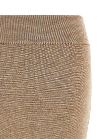 Jacquemus La Jupe Maille Doppio Skirt Beige