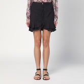 ISABEL MARANT Étoile Breenea cotton mini skirt with ruffled hem black