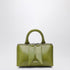 The Attico Olive Green Friday Mini Bag in Leather with Double-Zip and Logo Green