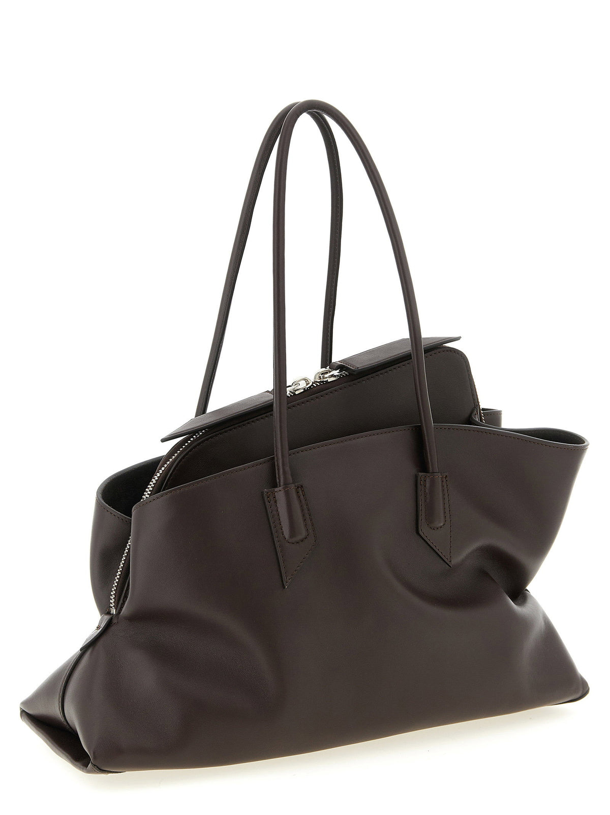 The Attico La Passeggiata Medium Shoulder Bag Brown