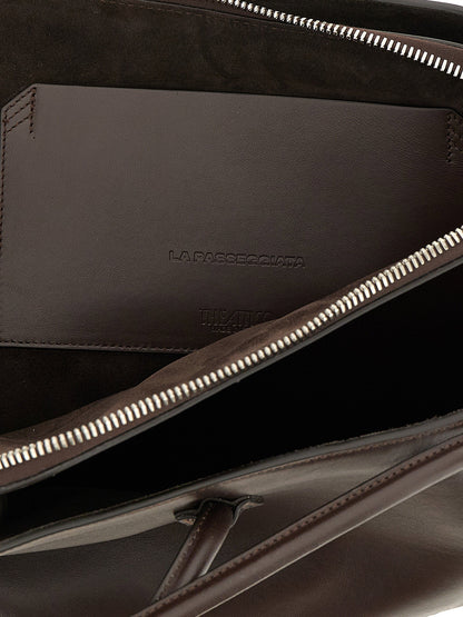 The Attico La Passeggiata Medium Shoulder Bag Brown