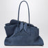 The Attico Sapphire Blue Suede La Passeggiata Medium Shoulder Bag Blue