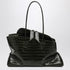 The Attico La Passeggiata Medium Crocodile-Embossed Leather Shoulder Bag Dark Green Green