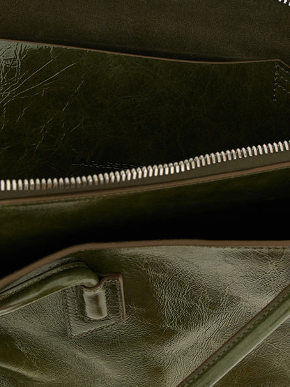 The Attico La Passeggiata Medium Shoulder Bag Green