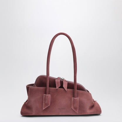 The Attico La Passeggiata Small Pink Suede Shoulder Bag Pink