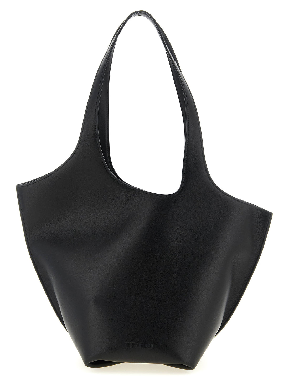 The Attico La Scoop Medium Shoulder Bag Black