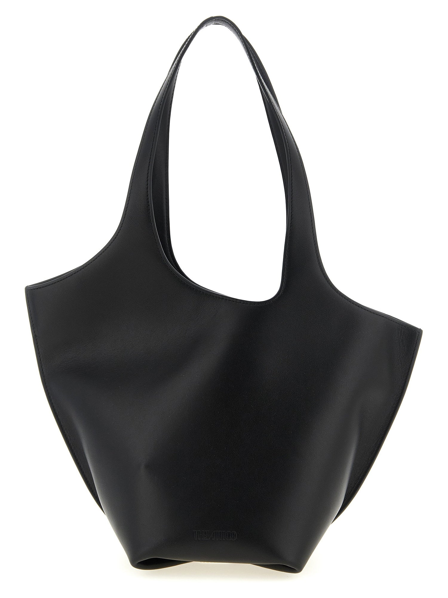 The Attico La Scoop Medium Shoulder Bag Black