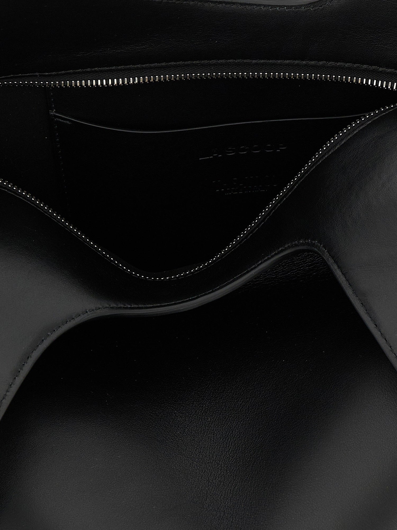 The Attico La Scoop Medium Shoulder Bag Black