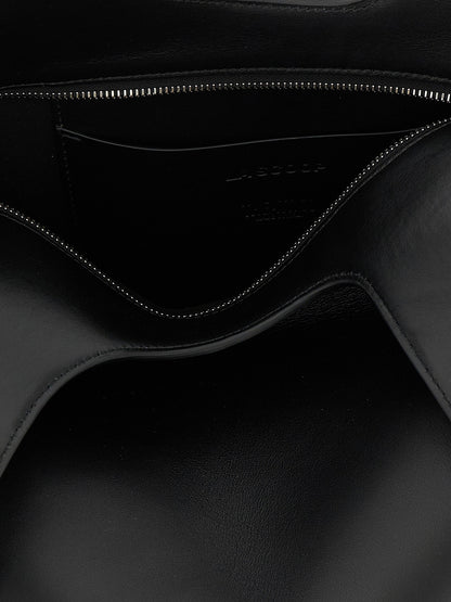 The Attico La Scoop Medium Shoulder Bag Black