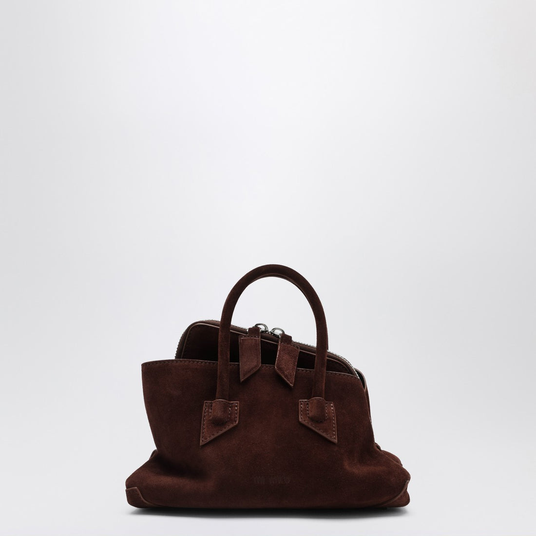 The Attico Brown Suede La Passeggiata Mini Bag Brown