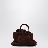 The Attico Brown Suede La Passeggiata Mini Bag Brown