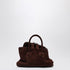 The Attico Brown Suede La Passeggiata Mini Bag Brown