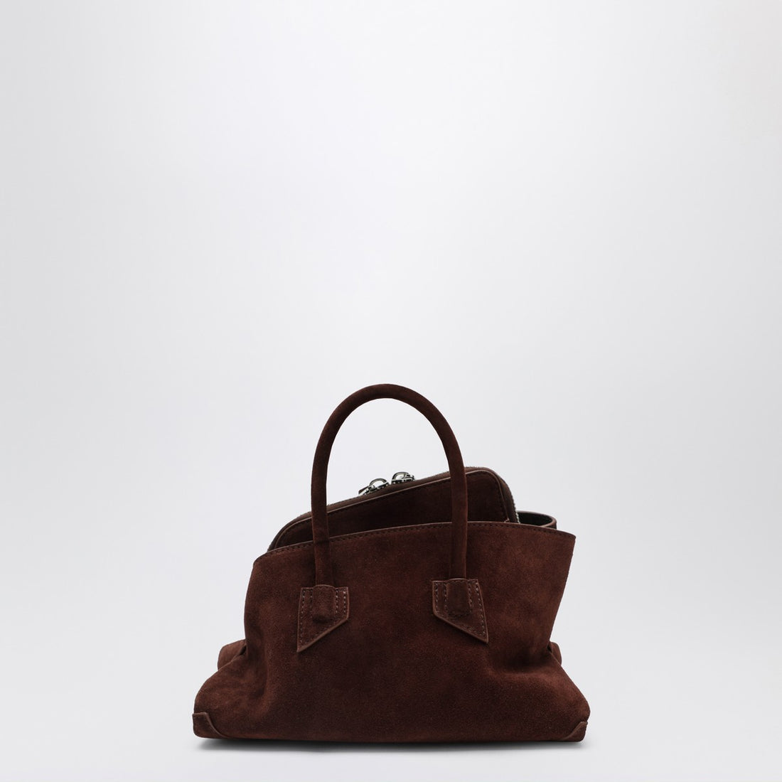 The Attico Brown Suede La Passeggiata Mini Bag Brown