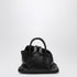 The Attico La Passeggiata Mini Black Leather Bag with Asymmetrical Design Black