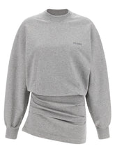 The Attico Mélange Sweatshirt Dress Gray