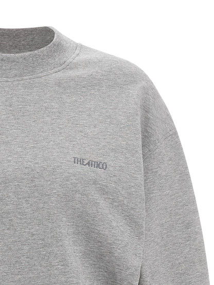 The Attico Mélange Sweatshirt Dress Gray