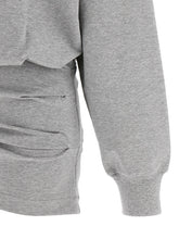 The Attico Mélange Sweatshirt Dress Gray
