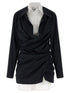 The Attico Double Layer Shirt Dress White/Black