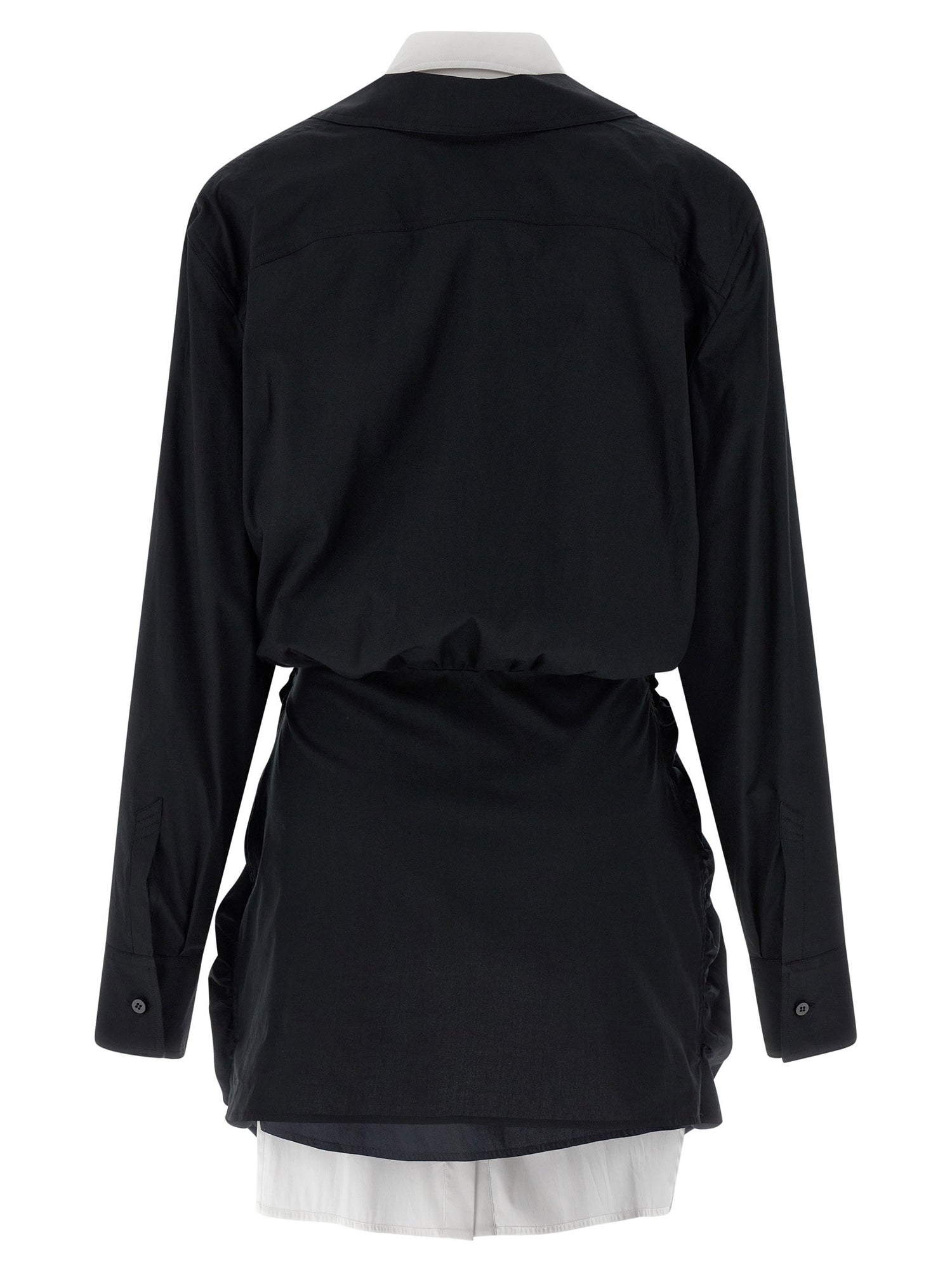 The Attico Double Layer Shirt Dress White/Black