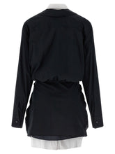The Attico Double Layer Shirt Dress White/Black