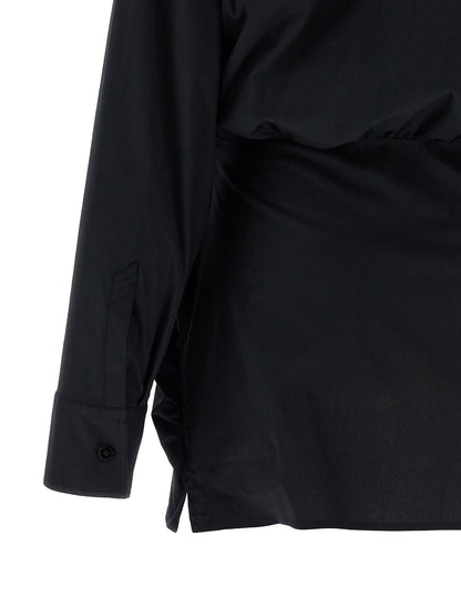 The Attico Double Layer Shirt Dress White/Black