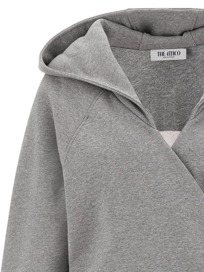 The Attico Hooded Dress Gray