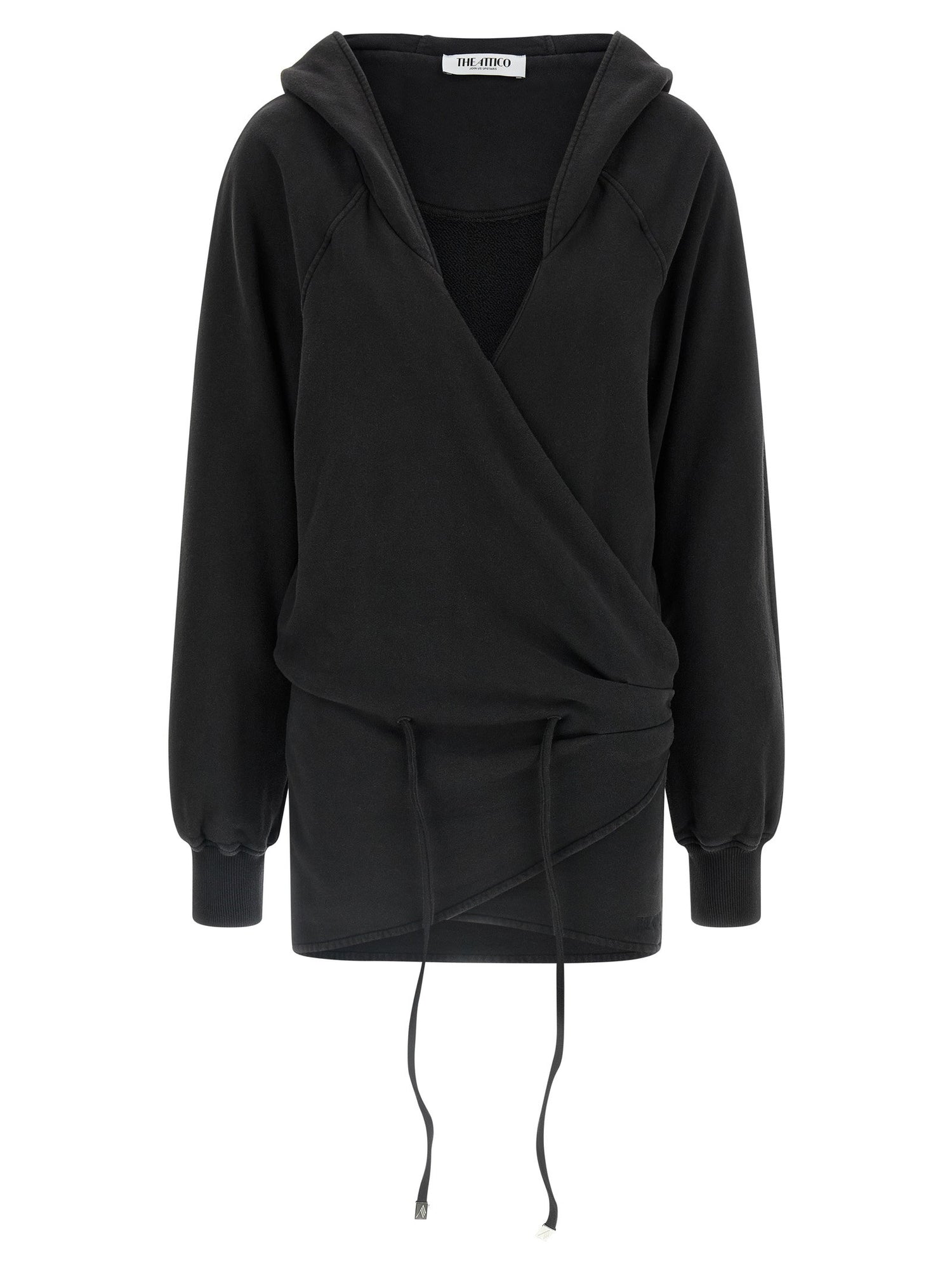 The Attico Hooded Dress Black