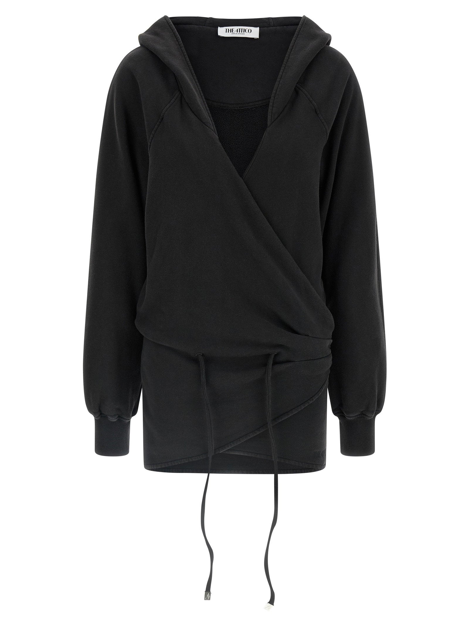 The Attico Hooded Dress Black