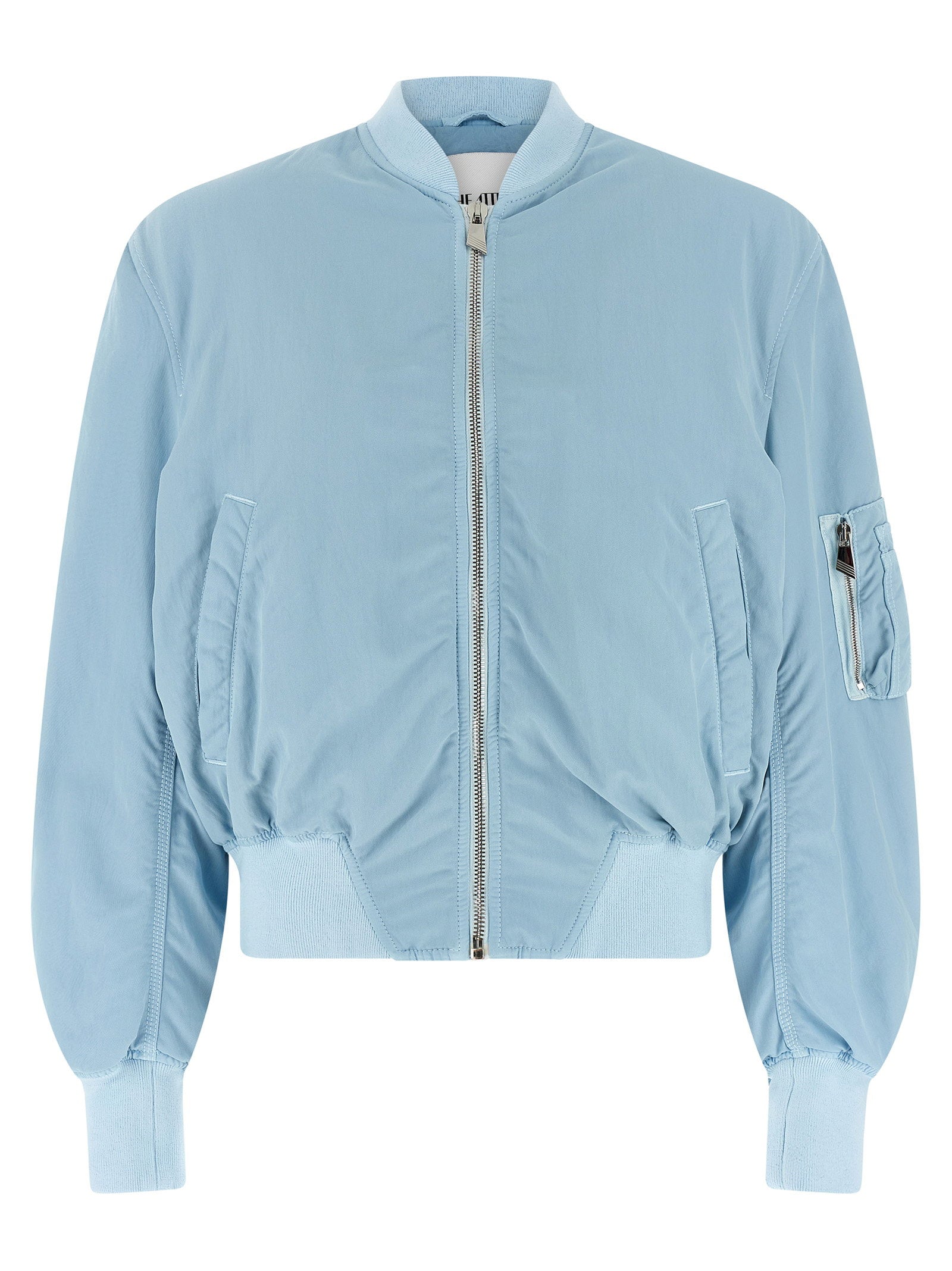 The Attico Anja Bomber Jacket Light blue