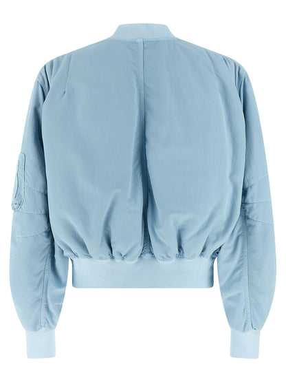 The Attico Anja Bomber Jacket Light blue
