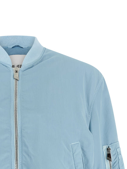 The Attico Anja Bomber Jacket Light blue