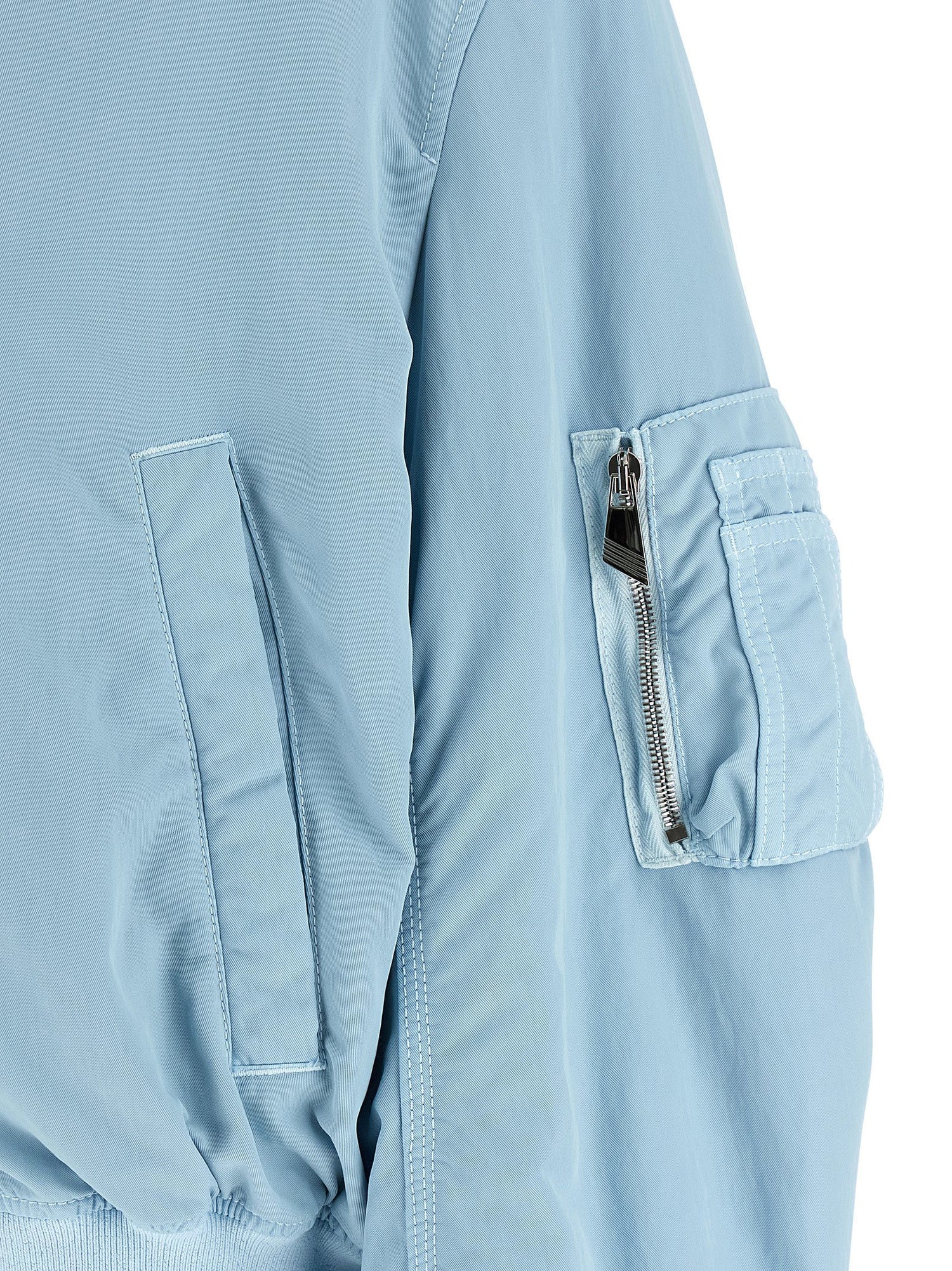 The Attico Anja Bomber Jacket Light blue