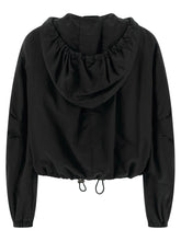 The Attico Hooded Bomber Jacket Black