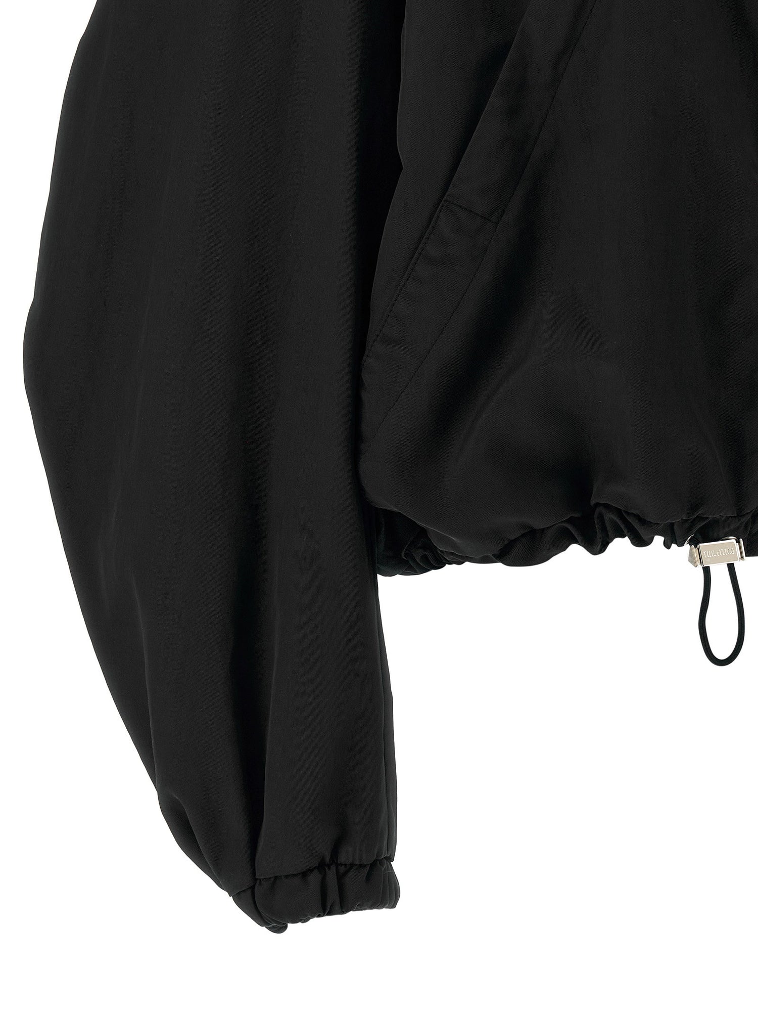The Attico Hooded Bomber Jacket Black  