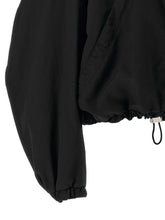 The Attico Hooded Bomber Jacket Black  