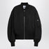 The Attico Zip Nylon Bomber Jacket Black