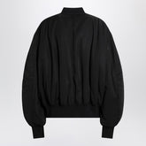 The Attico Zip Nylon Bomber Jacket Black
