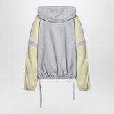 The Attico Grey and Light Yellow Color-Block Bomber Sweatshirt Grey