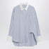 The Attico Striped Cotton Poplin Shirt Light blue