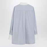 The Attico Striped Cotton Poplin Shirt Light blue