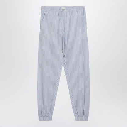 The Attico Light Blue Striped Poplin Trousers Light blue