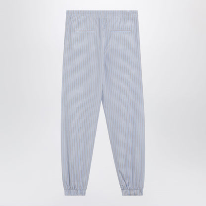 The Attico Light Blue Striped Poplin Trousers Light blue