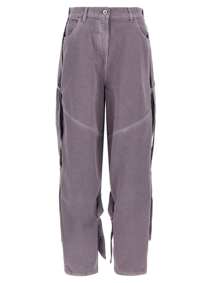 The Attico Garment-dyed Jeans Purple