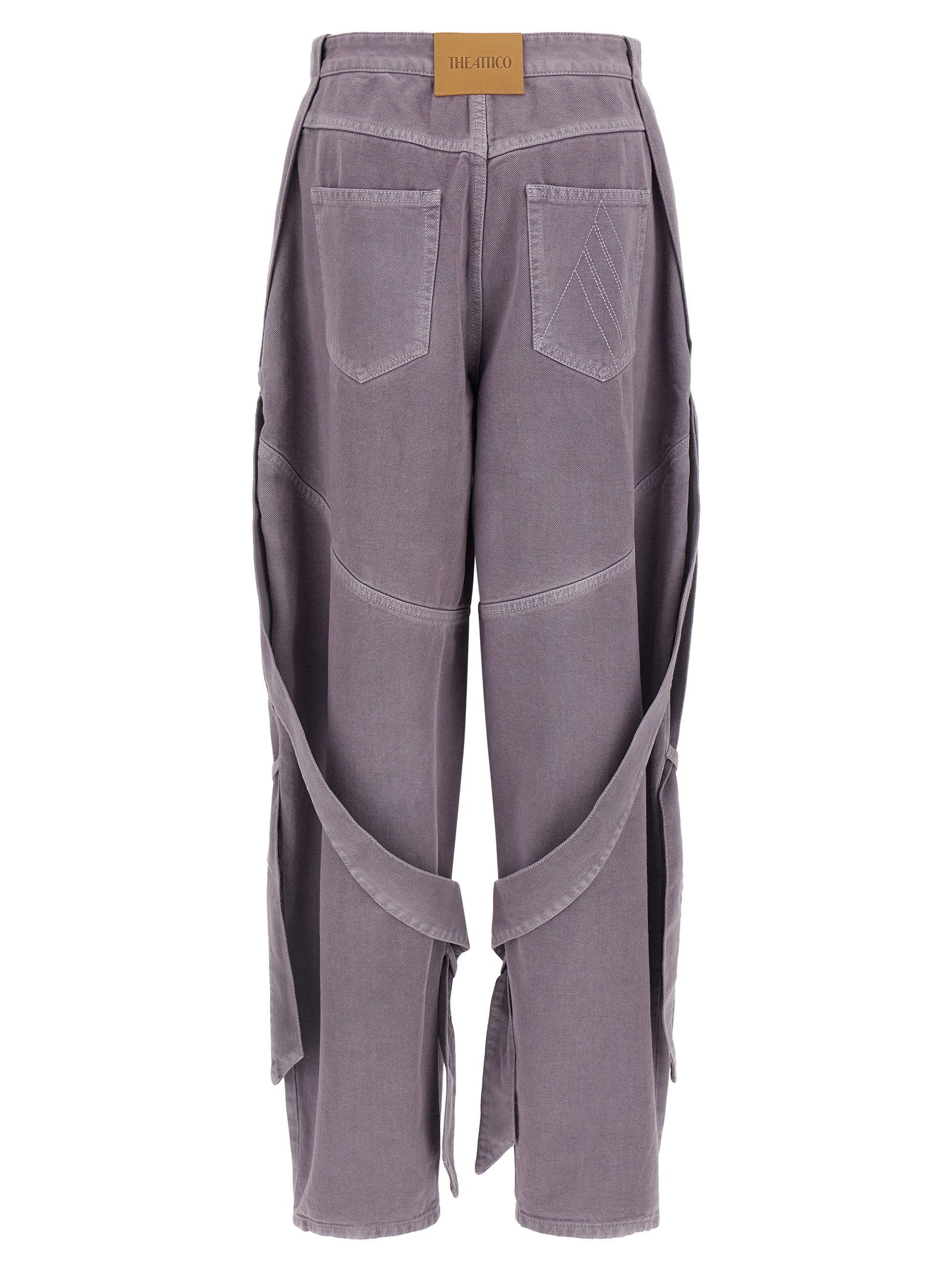 The Attico Garment-dyed Jeans Purple