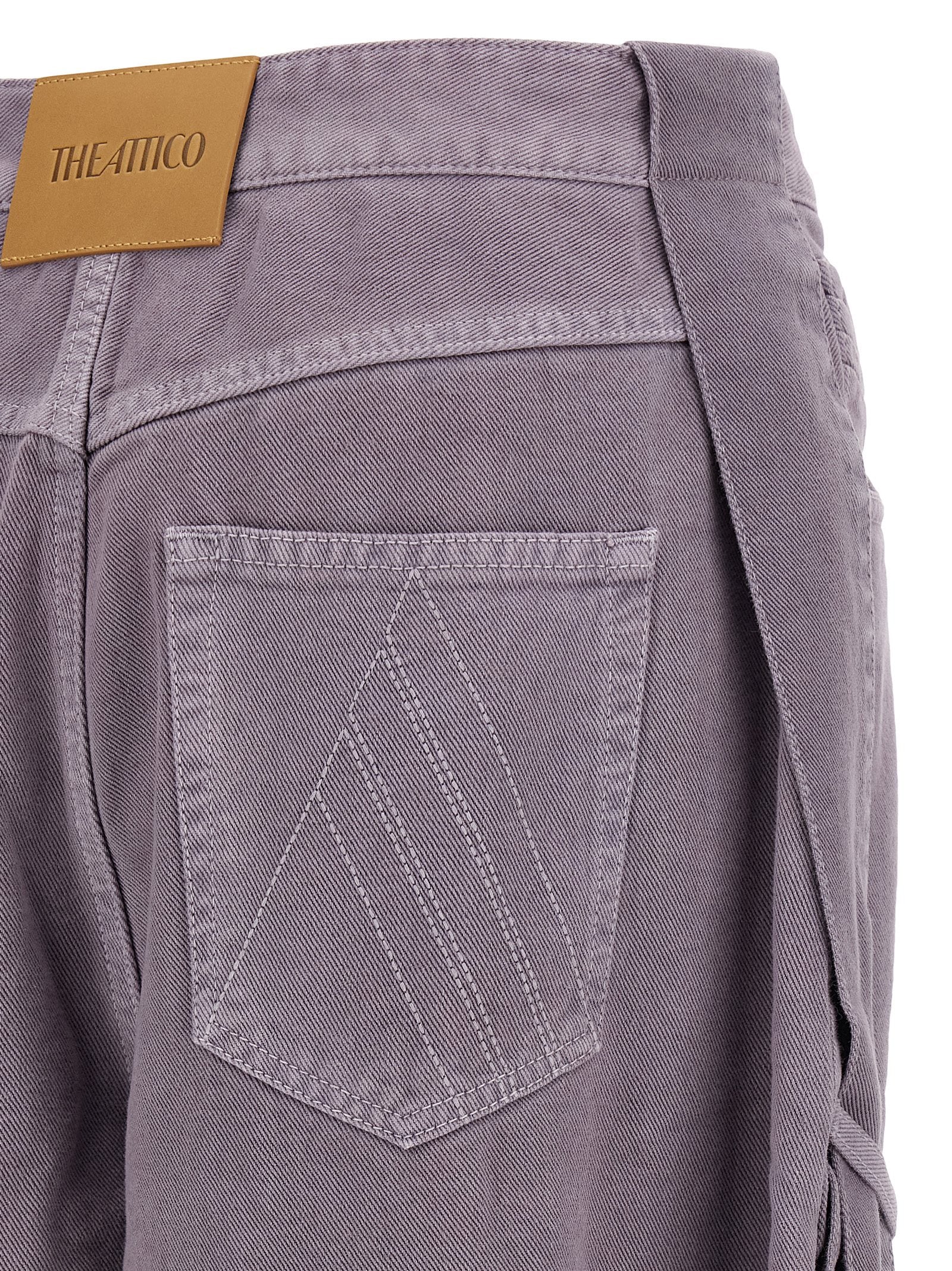 The Attico Garment-dyed Jeans Purple