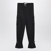 The Attico Nylon Cargo Trousers Black