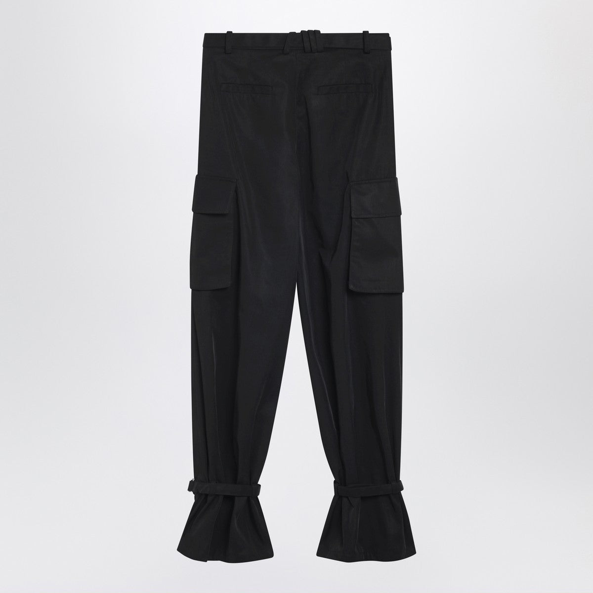 The Attico Nylon Cargo Trousers Black