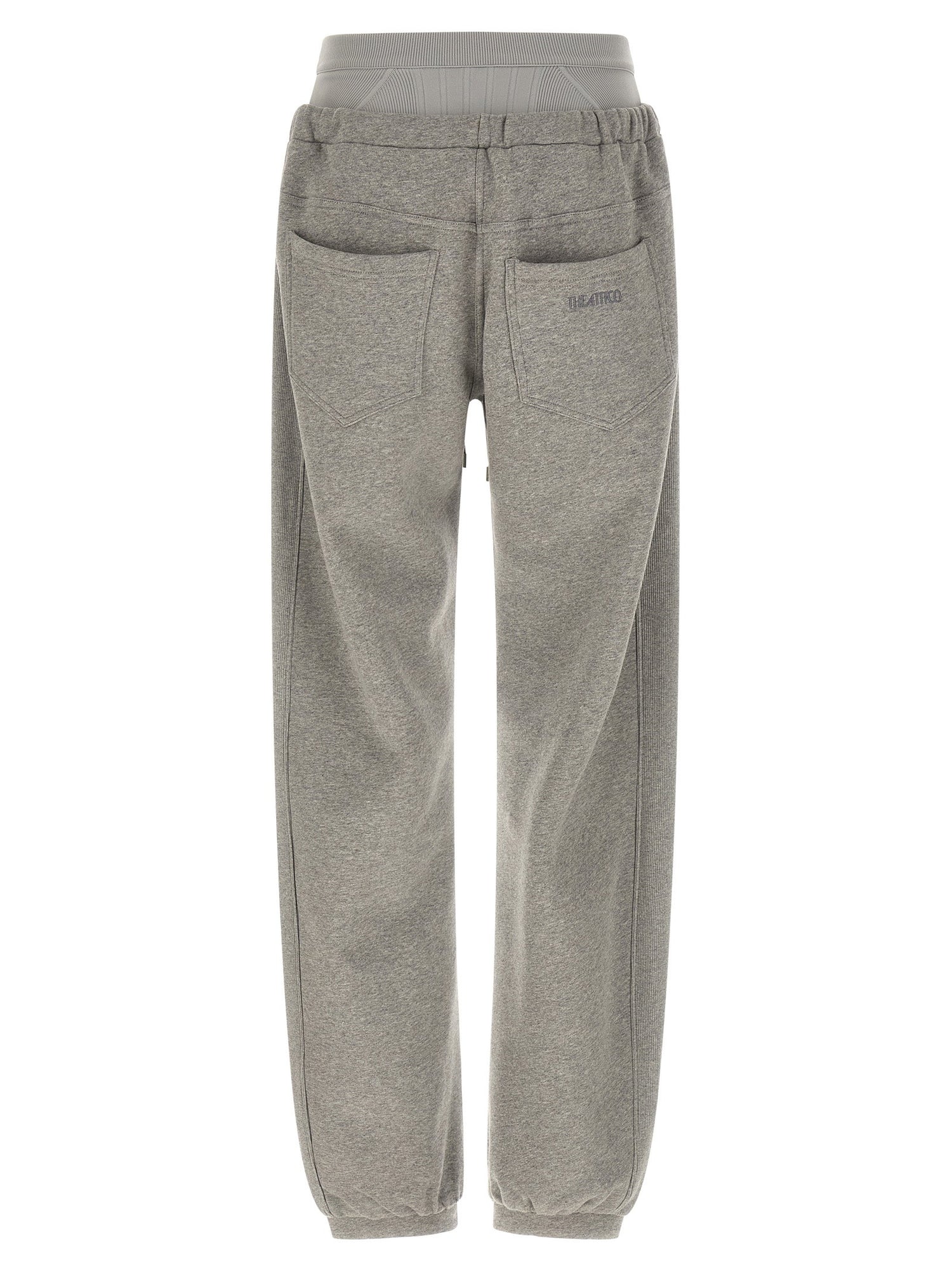 The Attico American Fleece Joggers Gray